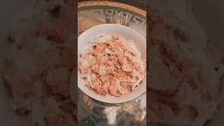 white sauce spaghetti with mushrooms,tuna ??طريقه مكرونة بالوايت صوص والمشروم