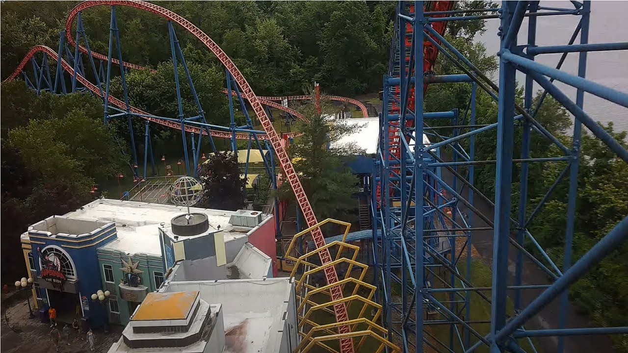 Superman The Ride Six Flags New England Front Row (4K HD POV