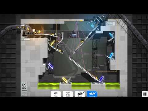 Bridge Constructor Portal   level 53 low budget solution