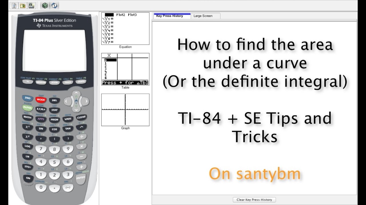 Find the area under a curve -- TI 84+SE Tips and Tricks on ...