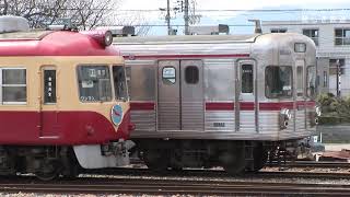 長野電鉄 須坂駅 2010年 8500系,OSカーや2000系、3500系　HDV 1719