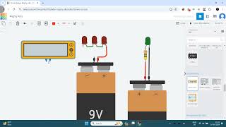 how to connect LED with 9 volt battery resistor Ampmeter LED 9 volt battery connection tutorial 2