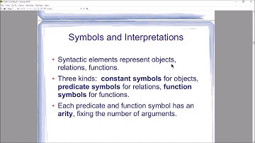 CS461 AI CH08 Lecture:  8.2:  Syntax and Semantics of First-Order Logic