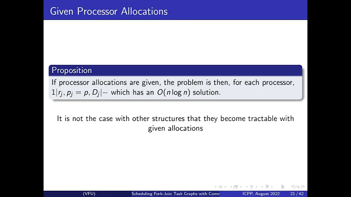 Scheduling Fork-Join Task Graphs with Communicatio...