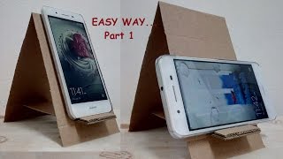 Easy way to make a phone stand from cardboard..