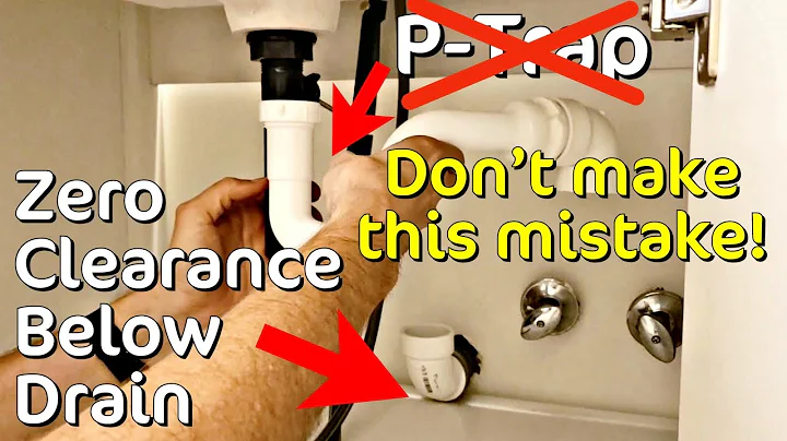 The WRONG WAY to Install A Bathroom Sink P Trap Drain With Zero Clearance Below The Wall Drain Pipe