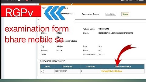 mobile se RGPV University ka #examination #form fill up Kare new #process #2024