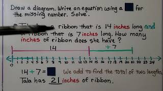 2nd Grade Math 8.5, Word Problem Solving, Add and Subtract in Inches