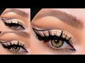 تعليم طريقة رسم الايلينر المزدوج/ايلاينر الهبه| مع مكياج كت كريس الاكثر ترند| Eyeliner tutorial