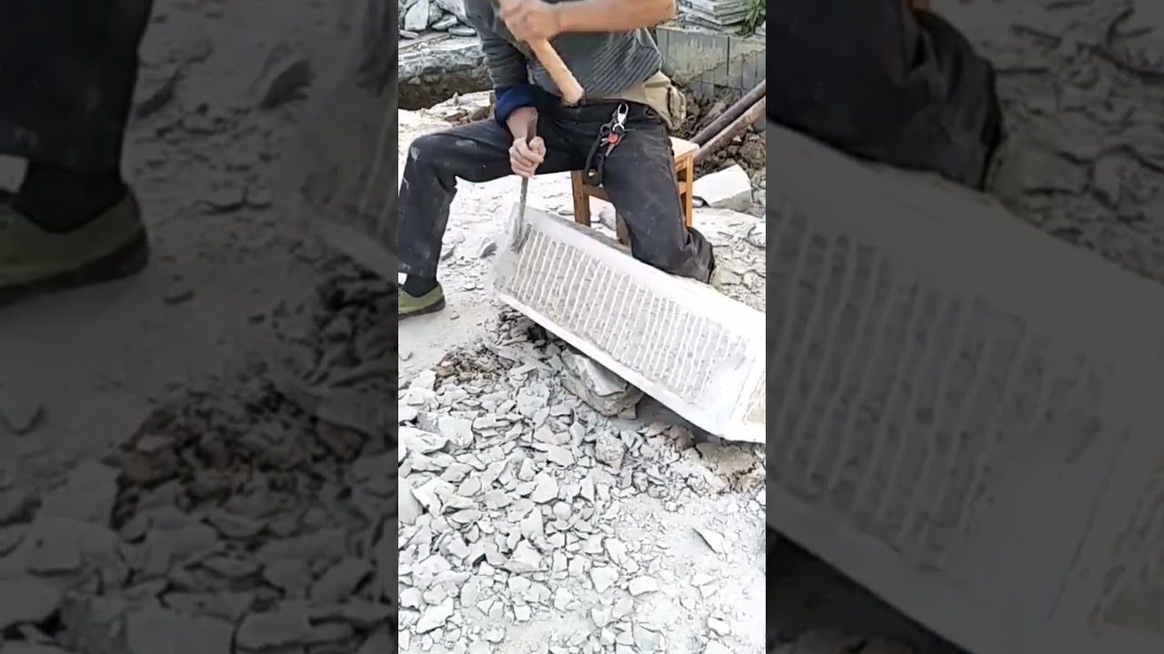 Manufacturing process of anti slip stair stone