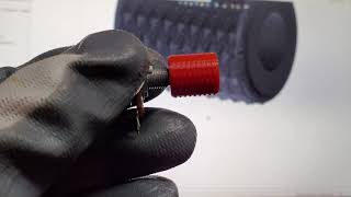 3d printed potentiometer knob( knurling using 3d texture solidworks)