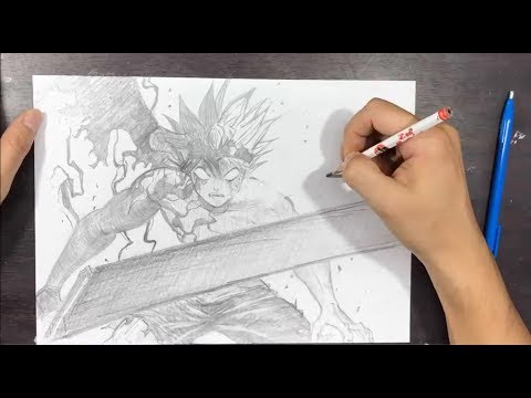 Black Clover Asta Drawing ブラッククローバー アスタを描いた イラスト Youtube