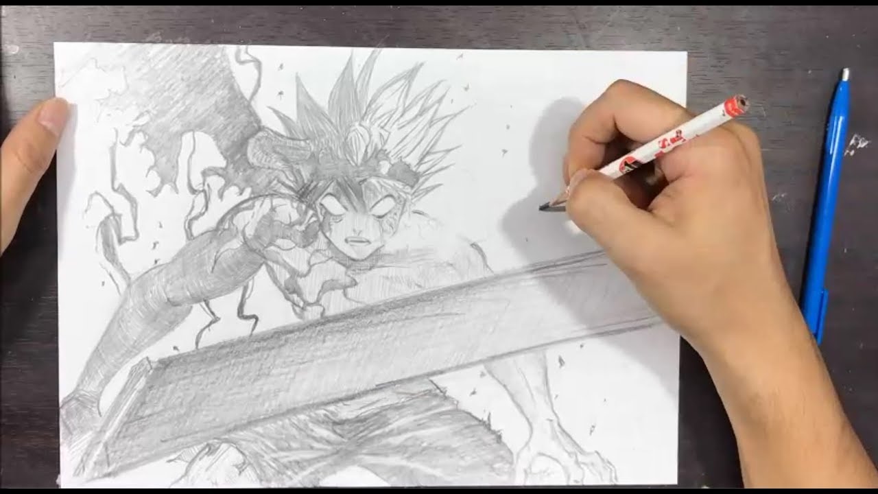Black Clover Asta Drawing ブラッククローバー アスタを描いた イラスト Youtube