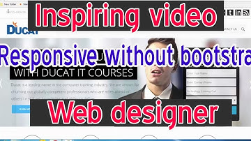 Creating a responsive website without Bootstrap || Inspiring video for web desginers || Tech Bulls