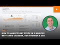 How to Analyze Any Stock in 2 Minutes with David Jackson, Seeking Alpha Founder & CEO