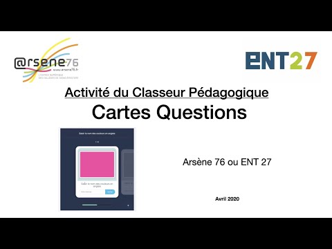 Activité 8  Cartes Question SKOLENGO KOSMOS ENT27 ARSENE76