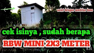 perkembangan sarang burung walet rbw mini 2x3 meter