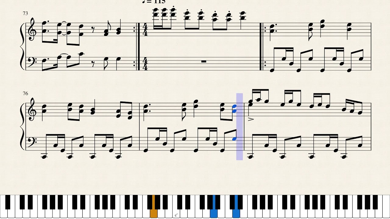 luma super mario galaxy ost piano sheet