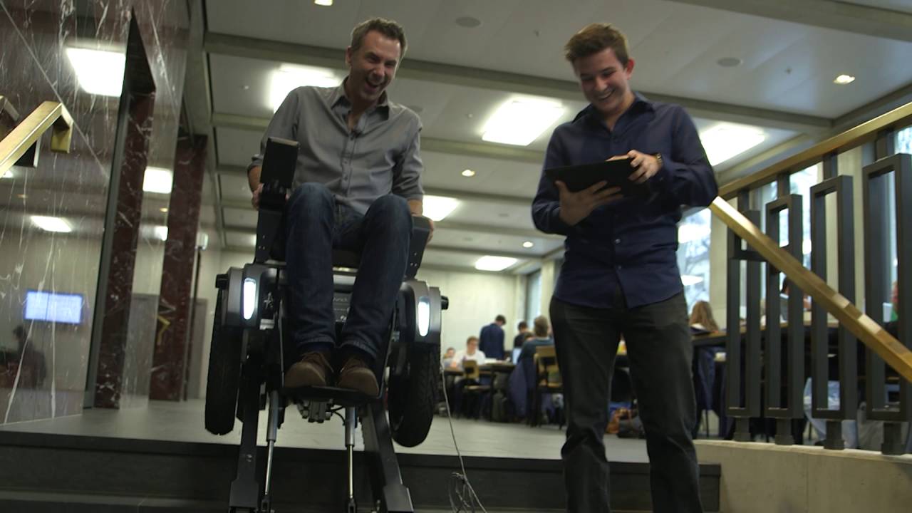 Spencer gets stuck on a stairclimbing wheelchair YouTube