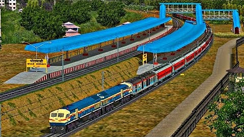 MSTS INDIAN RAILWAYS - SGUJ WDG4 MULTIPLE WITH OLD EXPRESS COACHES