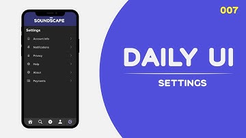 Daily UI Design Challenge 007 - Settings Page