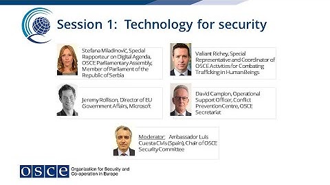 OSCE Security Days 2019 - Opening remarks and Session 1