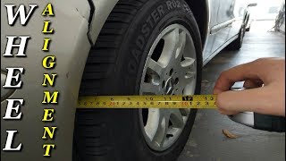 Wheel Alignment Using Measuring Tape... EASY DIY At Home