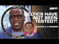 Stephen a  shannon sharpe very animated over the celtics not being tested  first take