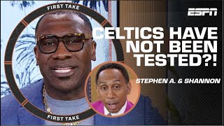Stephen A. \& Shannon Sharpe VERY ANIMATED over the Celtics NOT being tested?! | First Take