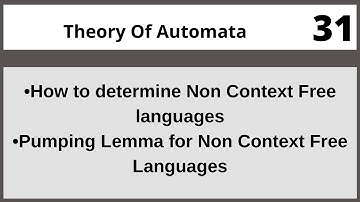NON Context Free Language | Theory of automata in Hindi | Urdu LECTURE 31