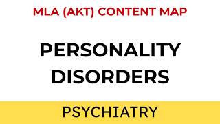 Personality Disorder Types - Clusters A, B, and C - HIGH YIELD