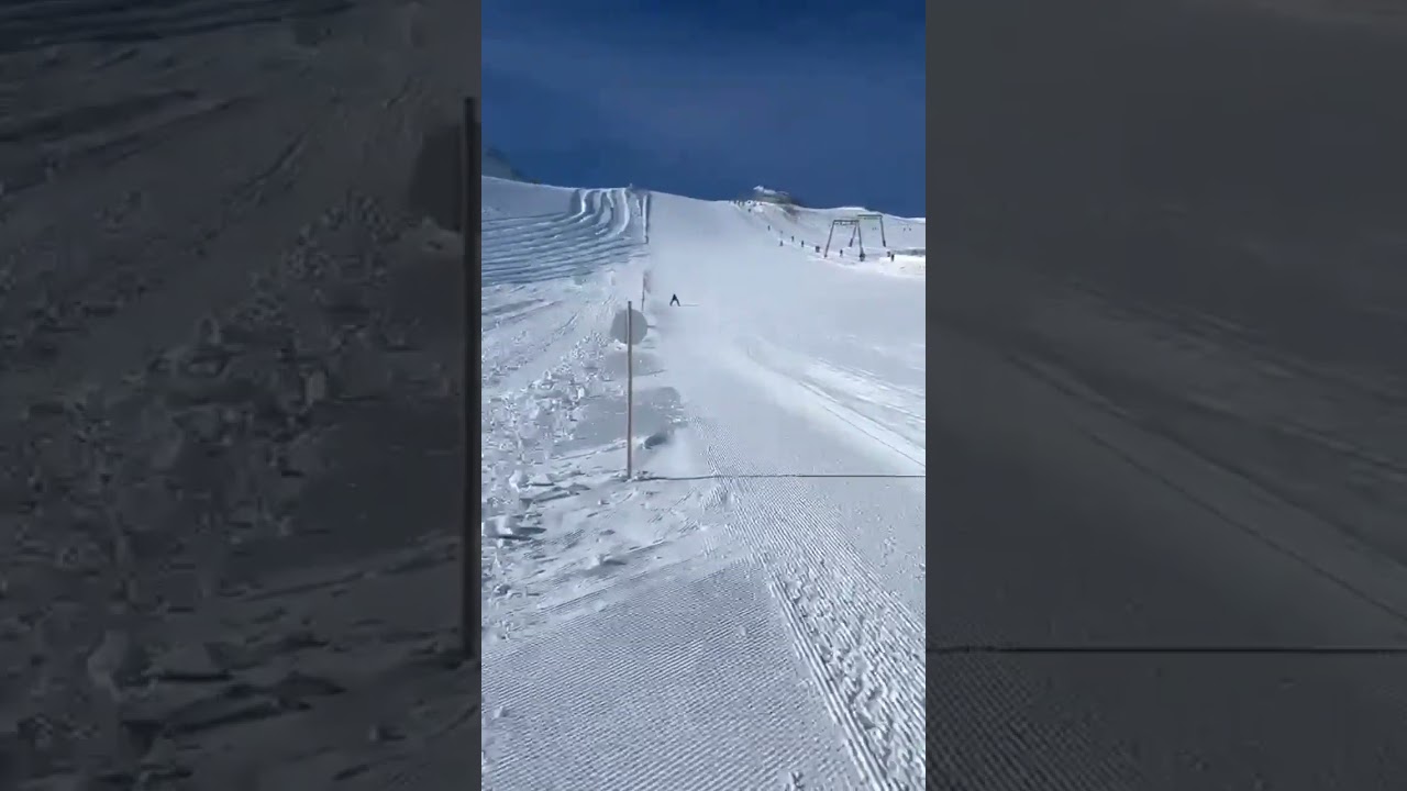 110 km/h fly by on skis 