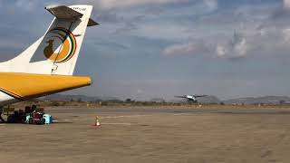 Myanmarburma Plane Takeoff In A Domestic Airport