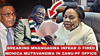 Breaking🤯Mnangagwa fired Monica Mutsvangwa in Zanu-PF office after his husband rages Vp Chiwenga😳💔
