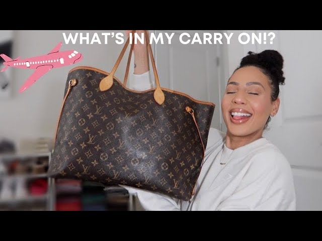 what's in my carry on tote?  louis vuitton neverfull gm 