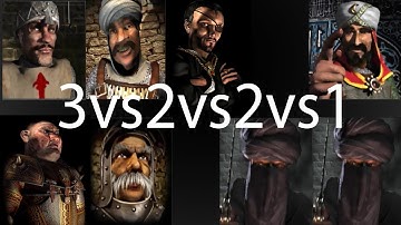 SHERIFF SULTAN SNAKE VS SALADIN VS PIG MARSHALL VS 2 CALIPHS | Stronghold Crusader Ai Battle