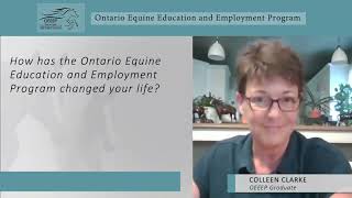 Graduate Colleen Clarke finds a horse industry dream job with Ontario Equine Education & Employment