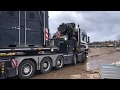 Arjen Kandt Speciaal Transport | Scania R560 V8 SOUND | Maneuvering on the construction site