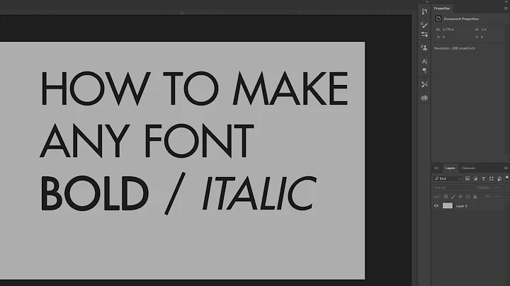 HOW TO MAKE ANY FONT ITALIC OR BOLD IN PHOTOSHOP!!! 2020