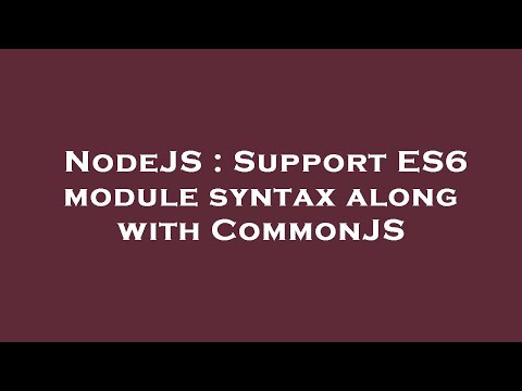 NodeJS : Support