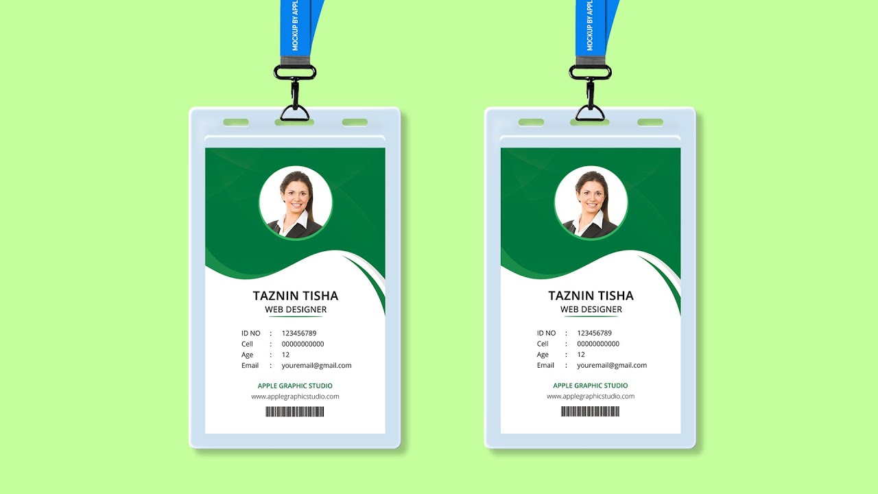 Employee Id Card Design | Photoshop Tutorial | Identity Card - Youtube
