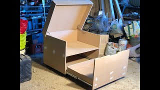 Tutorial como hacer zapatero imitando caja de deportivas, Parte 1 construcción