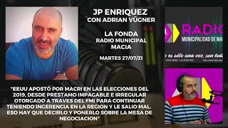 JP Enriquez: "EEUU apostó por Macri en 2019 con un préstamo irregular otorgado a través del FMI"