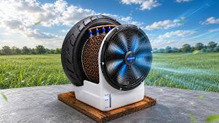 Don't Throw Away Your Old Tire! Make an Amazing DIY Air Conditioner from a Used Tire ♻️❄️