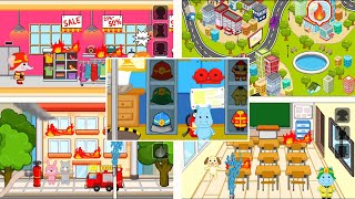 TRUK PEMADAM KEBAKARAN SIAP BERAKSI || Pemadam kebakaran anak-anak Heyho Kids Game screenshot 3