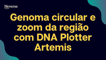 Genoma circular e zoom da região com DNA Plotter Artemis