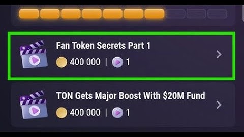 Fan Token Secrets Part 1 | Tapswap Video Code