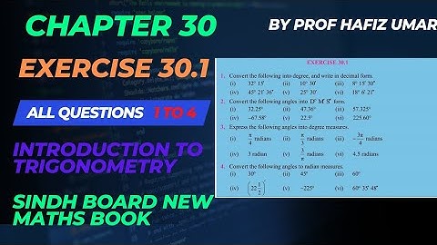 Exercise 30.1 (complete). New #maths class 10 sindh board unit 30 Introduction to Trigonometry.