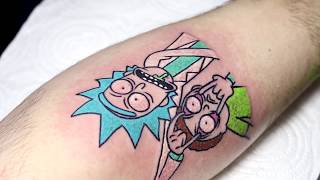 Rick And Morty Tattoo Time Lapse