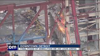 Final phase of demolition on Joe Louis Arena